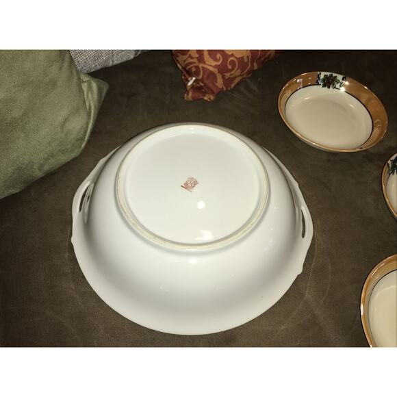Beautiful Vintage Noritake Hand-Painted Japan Berry Bowl Set 6 Piece Set, EUC - Picture 7 of 10